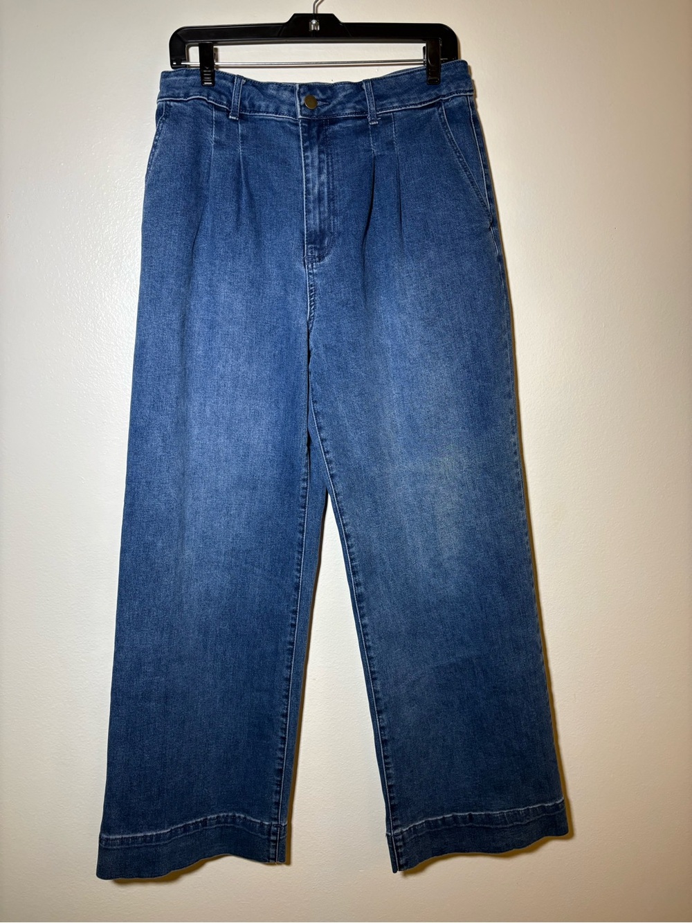 Bagatelle Collection High Rise Pleated Wide Leg Trouser Jeans Quiet Luxury Sz 31 - Picture 6 of 11